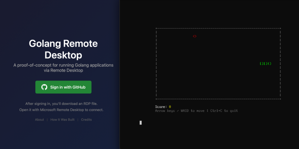 Golang Remote Desktop